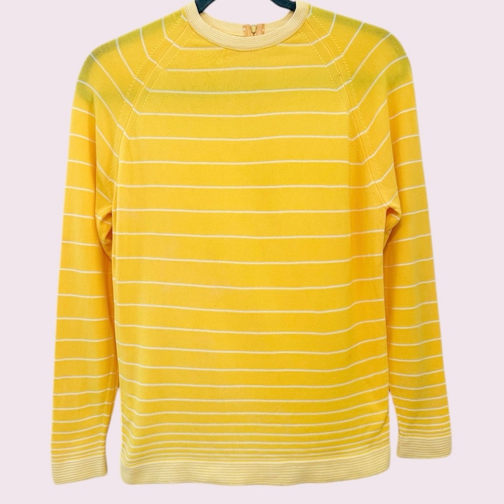 Vintage tennis yellow stripe longsleeve
